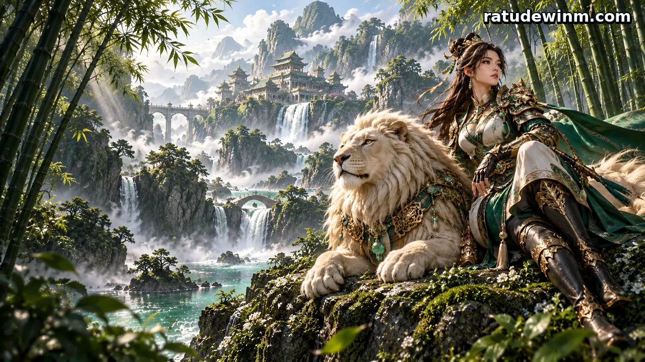 ratudewi — Penjaga Singa Gading bersama seekor singa putih